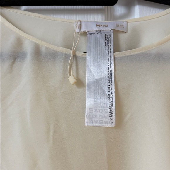 Mango Cream Sheer Blouse - Picture 2 of 2